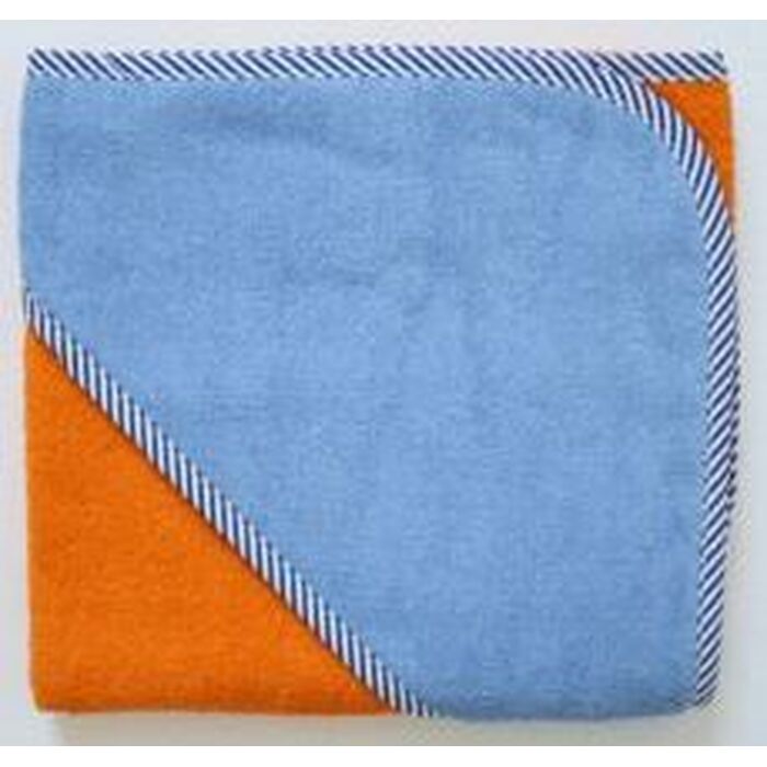 Kapuzen Badetuch 140x140 Uni orange/ciel